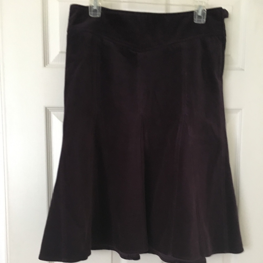 Plum colored flare skirt